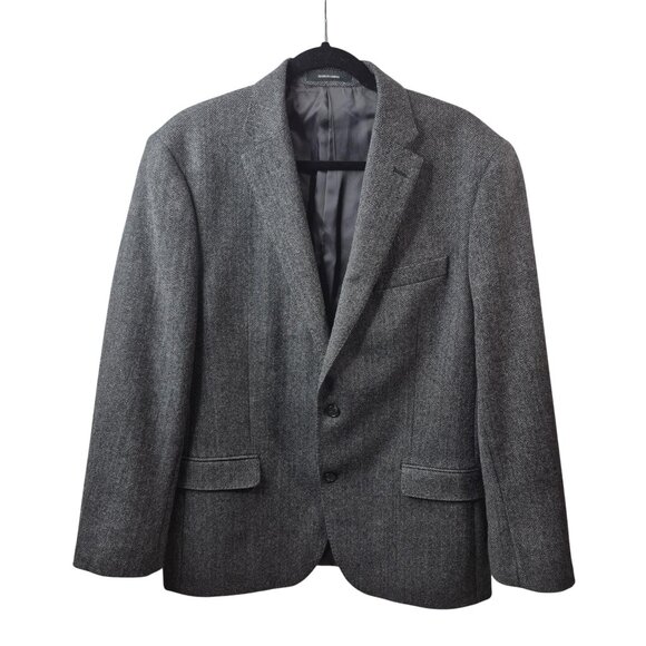 Lauren Ralph Lauren Mens Blazer Jacket Size 44 Slim Fit Wool Black Label Career - Picture 1 of 12
